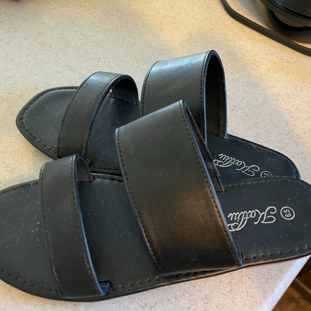 Black Slide Sandals
